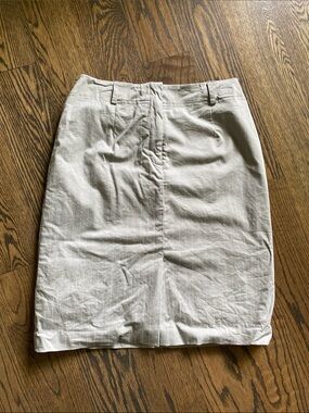 Vintage Grey and White Striped Pencil Skirt